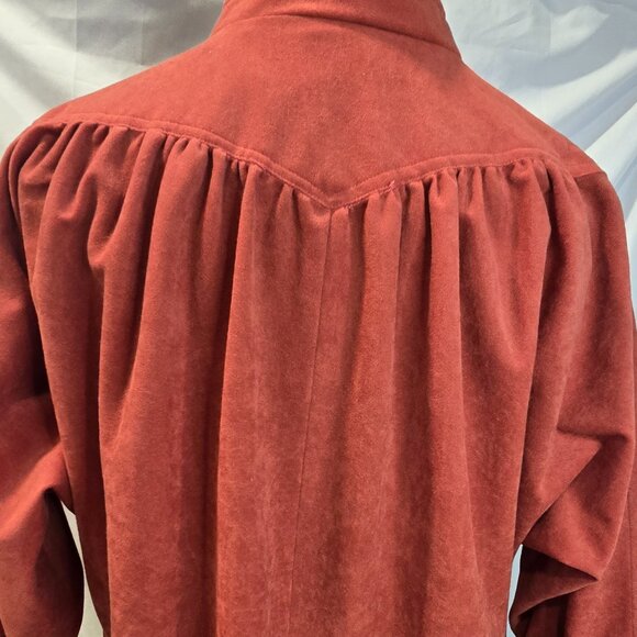 Lorac Original Burnt Orange Dress 3/4 Button-up Size XL Collard - Picture 8 of 8